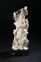 CHINESE IVORY FIGURE OF MEIREN