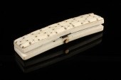 CHINESE IVORY & GOLD PIQUE MUS