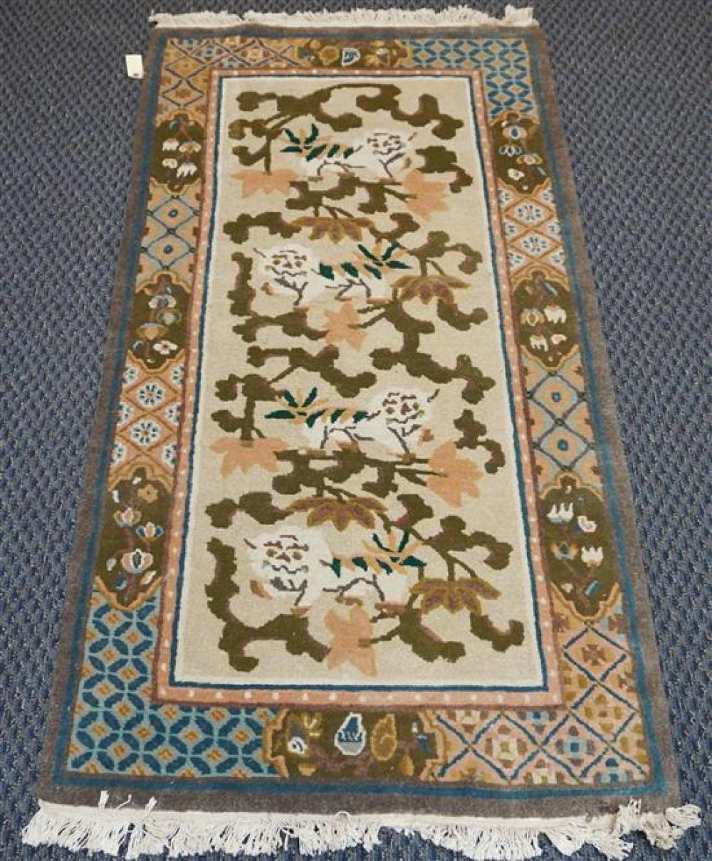 CHINESE IVORY GROUND SCULPTURED