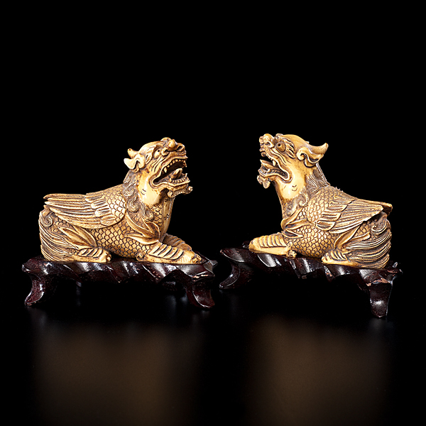 Chinese Ivory Mythological Beasts