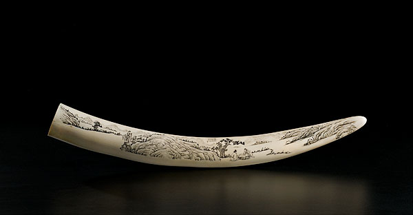 Chinese Ivory Scenic Tusk