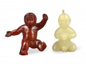 CHINESE JADE & AGATE CARVINGS