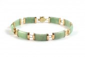 CHINESE JADE AND FOURTEEN KARA