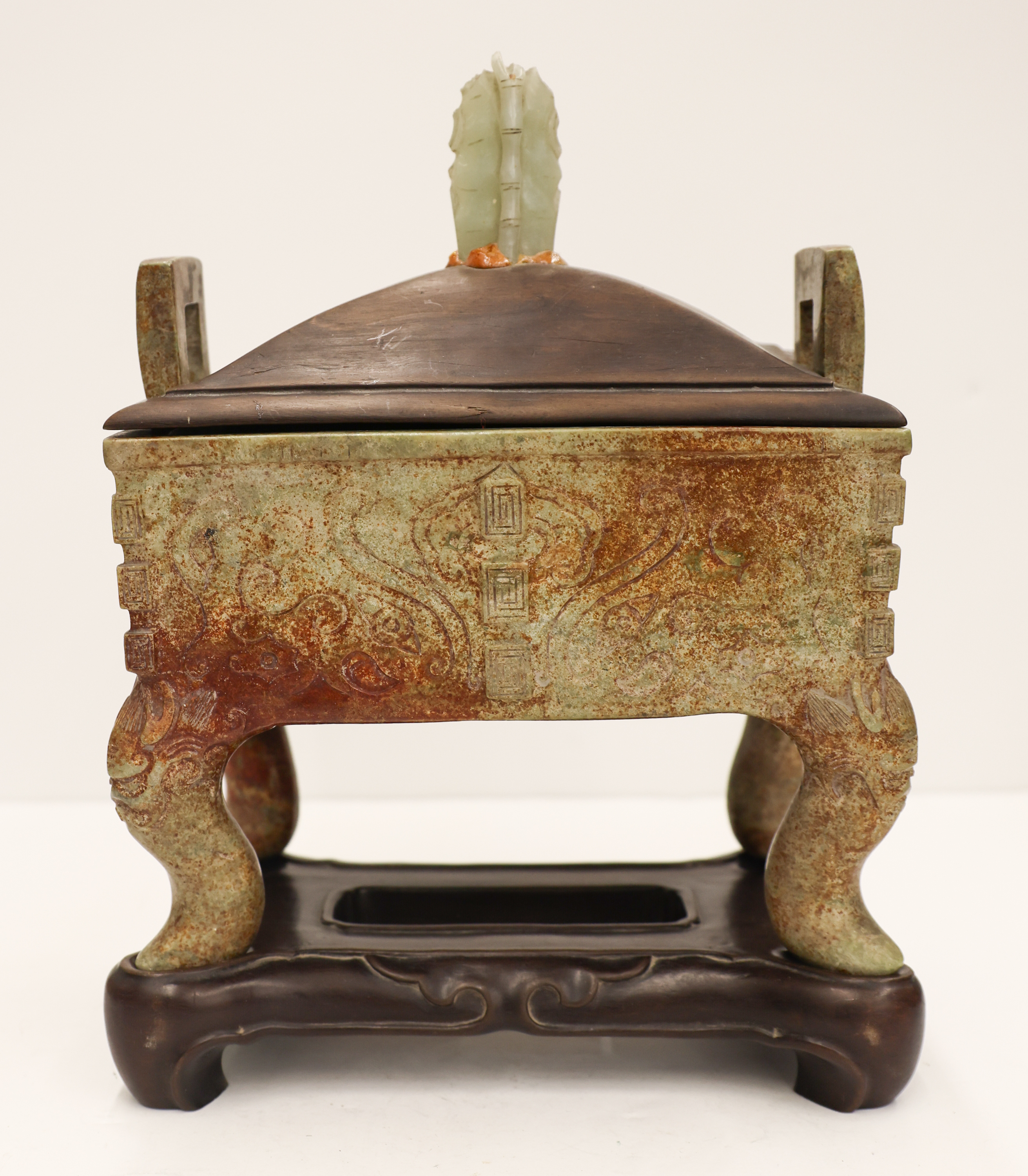 Chinese Jade Archaic Censer with