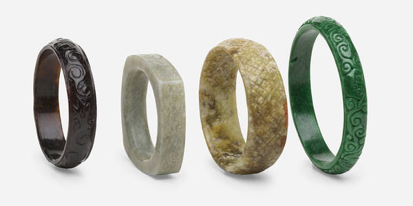 Chinese. jade bangles, collection