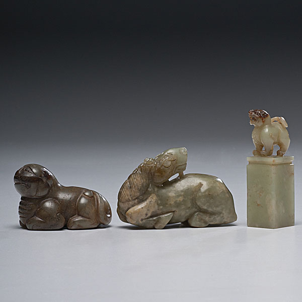 Chinese Jade Beast Carvings Chinese