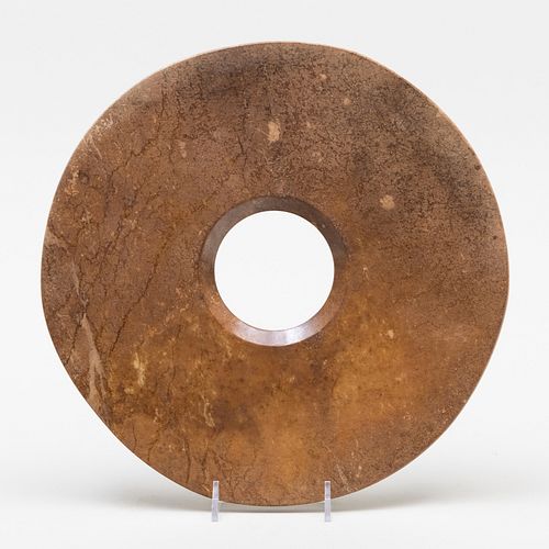 CHINESE JADE BI DISC11 in. diam.