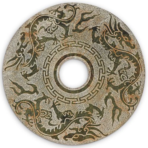 CHINESE JADE BI DISKDESCRIPTION: