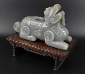 CHINESE JADE CARVED BEAST FIGU