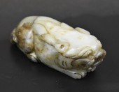 CHINESE JADE CARVED BEAST FIGU