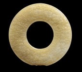 CHINESE JADE CARVED BI DISC, M