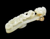 CHINESE JADE CARVED DRAGON BEL