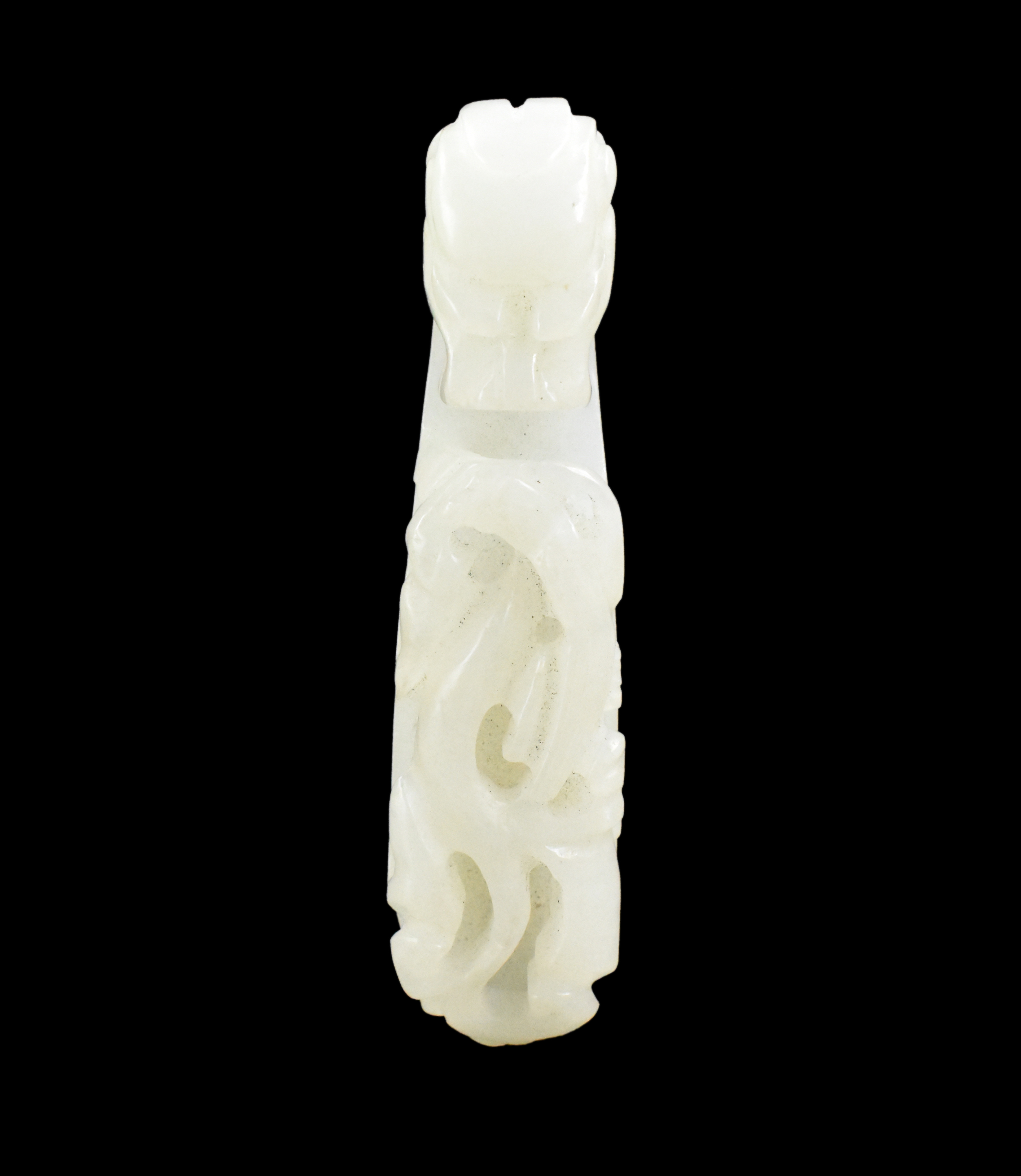 CHINESE JADE CARVED DRAGON BELT