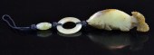 Chinese Jade Carved Fish on Kn