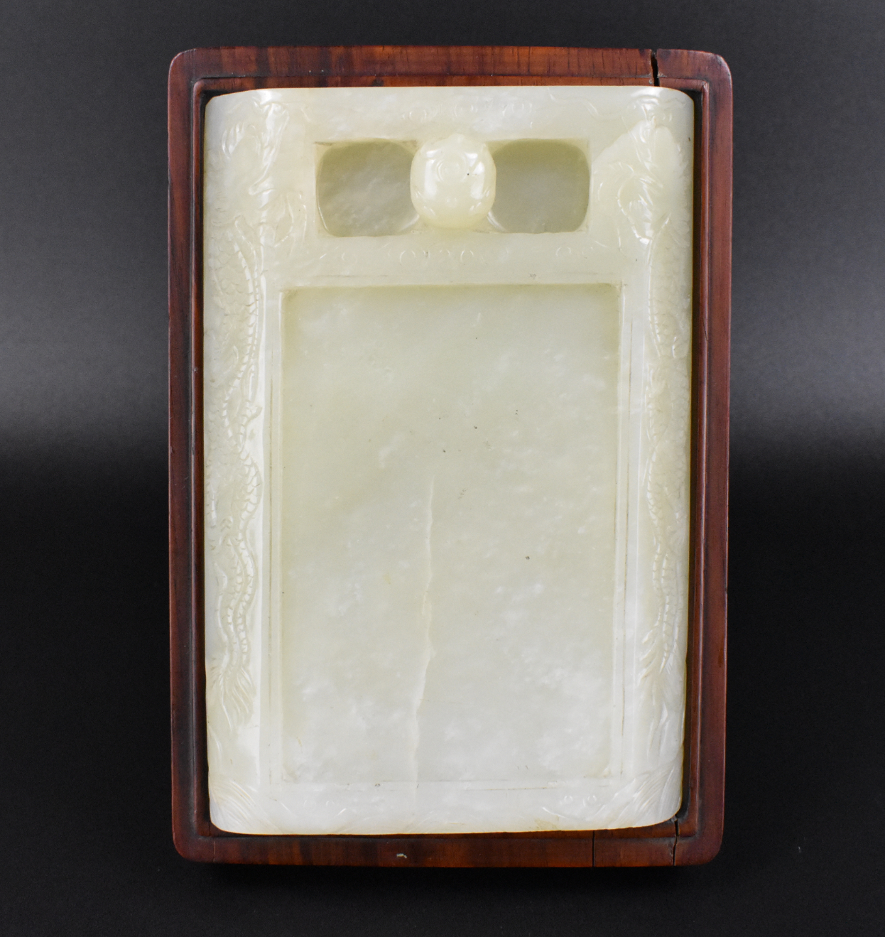 CHINESE JADE CARVED INK STONE, QING