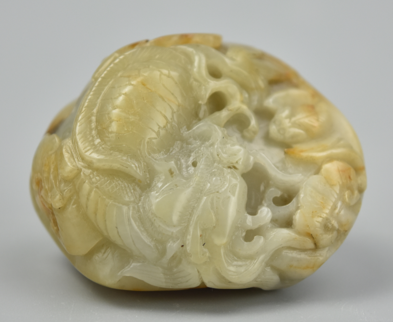CHINESE JADE CARVED ORNAMENT W/