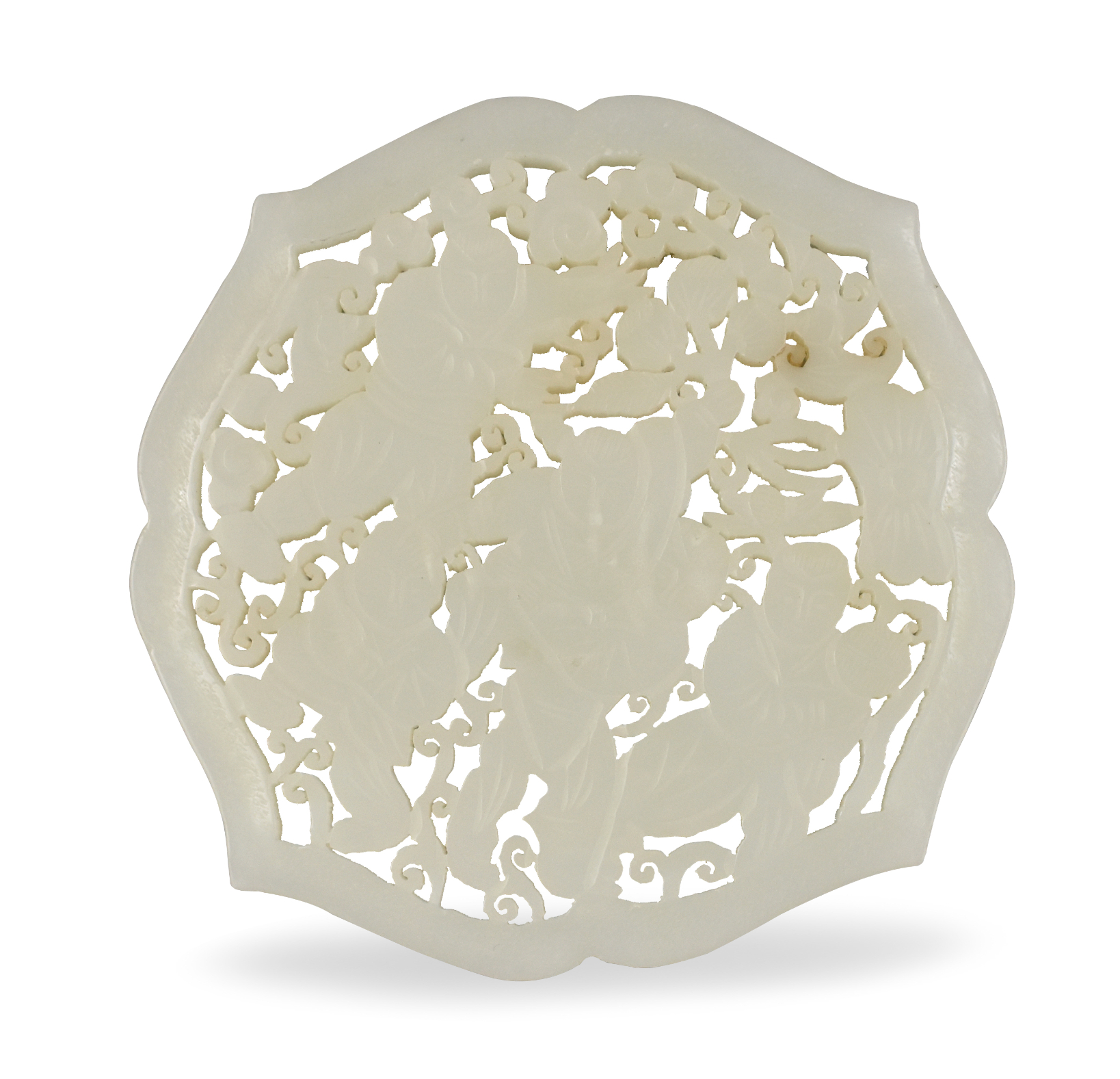CHINESE JADE CARVED PENDANT W/