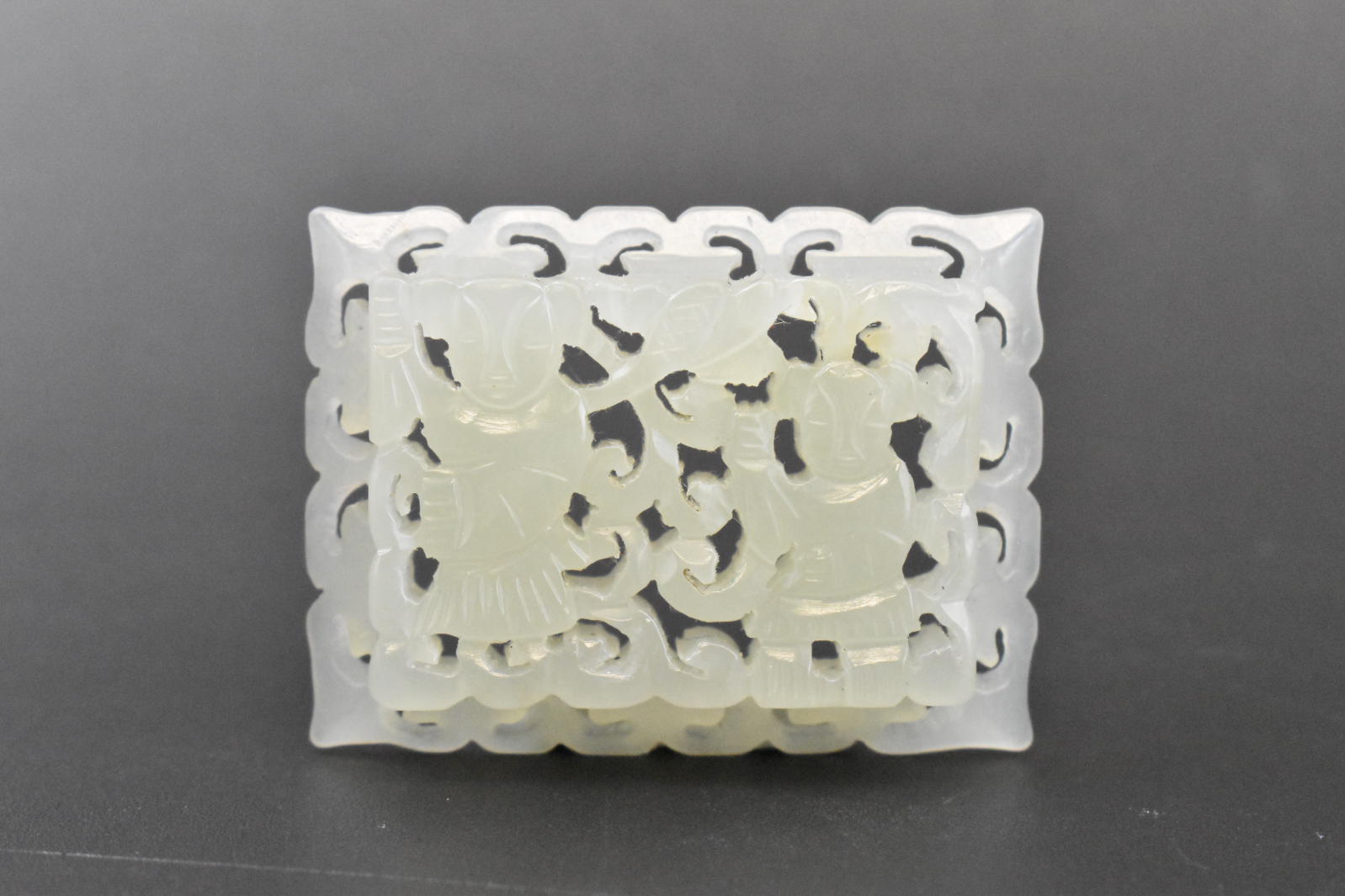 CHINESE JADE CARVED PLAQUE W/