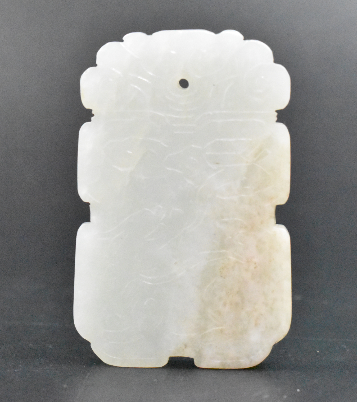 CHINESE JADE CARVED PLAQUE W/