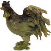 CHINESE JADE CARVED ROOSTERDES