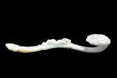 CHINESE JADE CARVED RUYI SCEPT