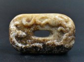 CHINESE JADE CARVED TOGGLE W/