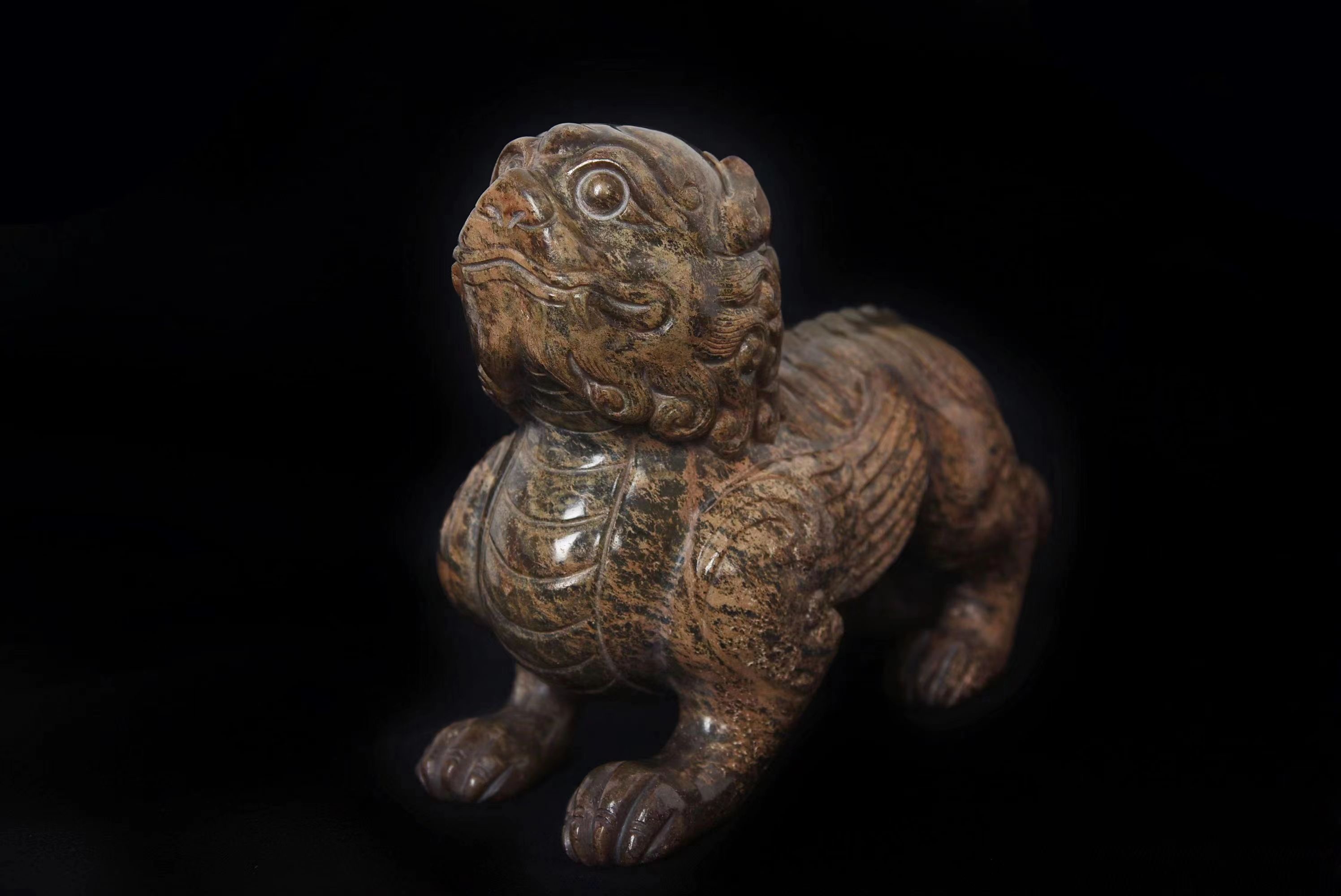 CHINESE JADE CARVING OF FLYING