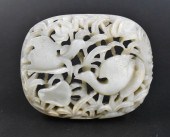 CHINESE JADE CARVING PLAQUE W/