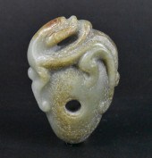 CHINESE JADE CARVING TOGGLE W/