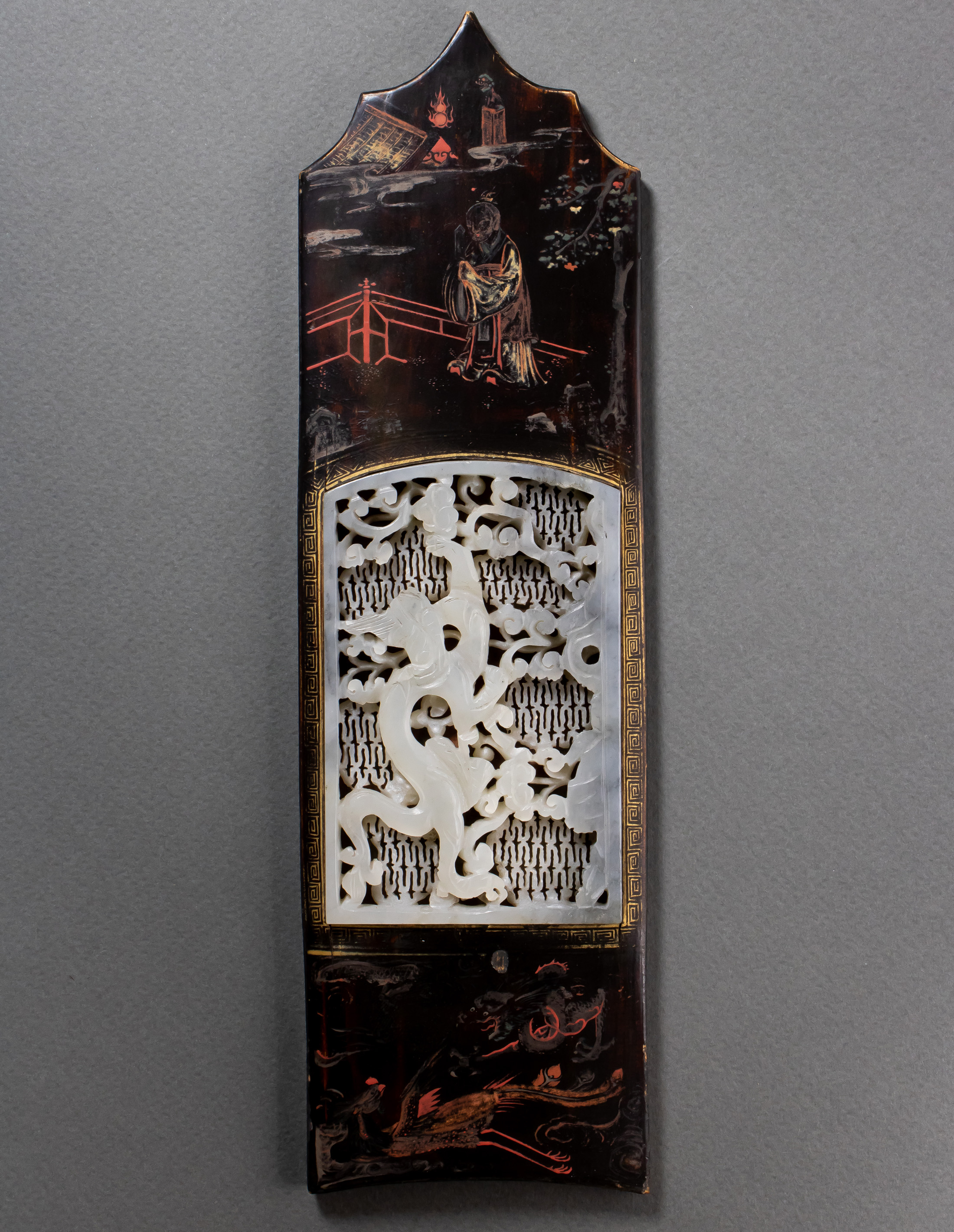 CHINESE JADE 'DRAGON' BELT PLAQUE
