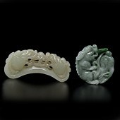 Chinese Jade Dragon Carvings C
