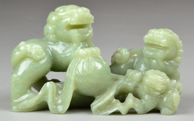 Chinese Jade Figural Carving of Foo