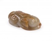 CHINESE JADE FIGURE OF A RECUM