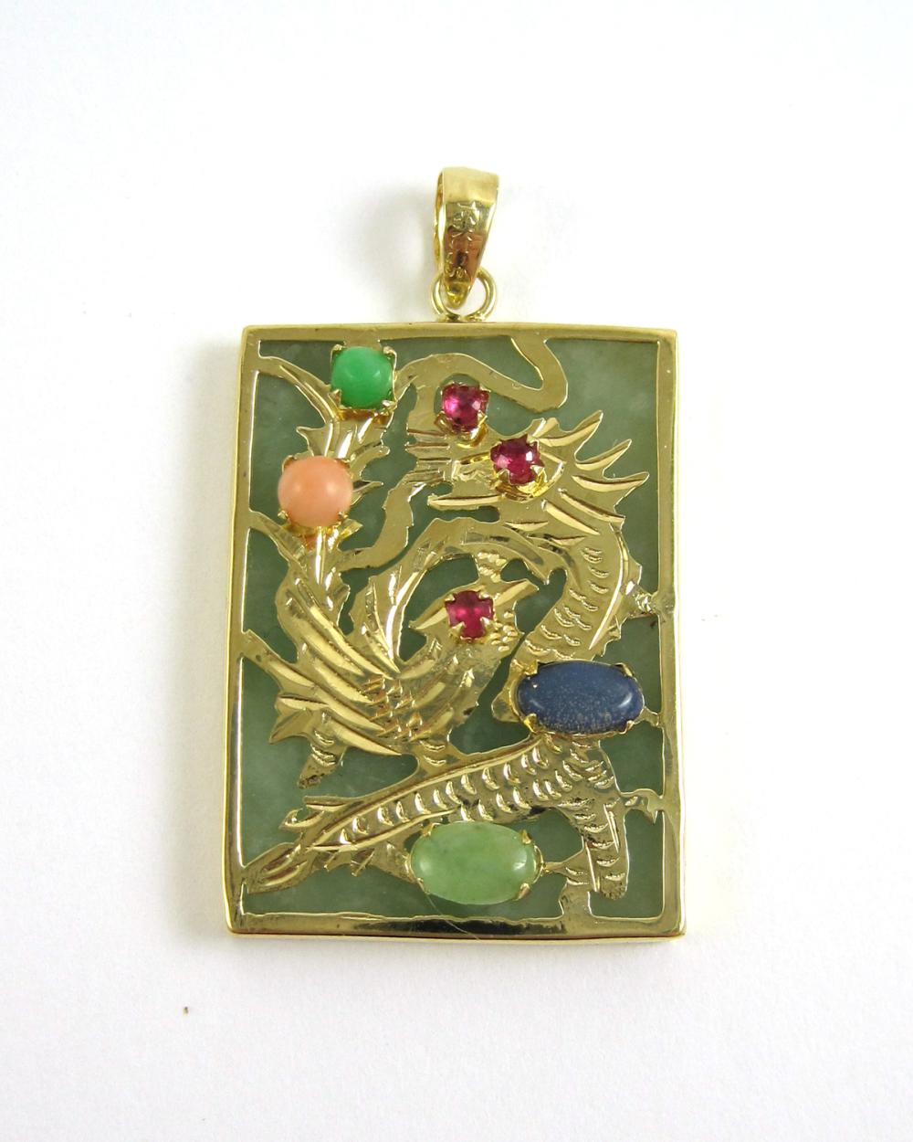 CHINESE JADE, GEMSTONE AND FOURTEEN