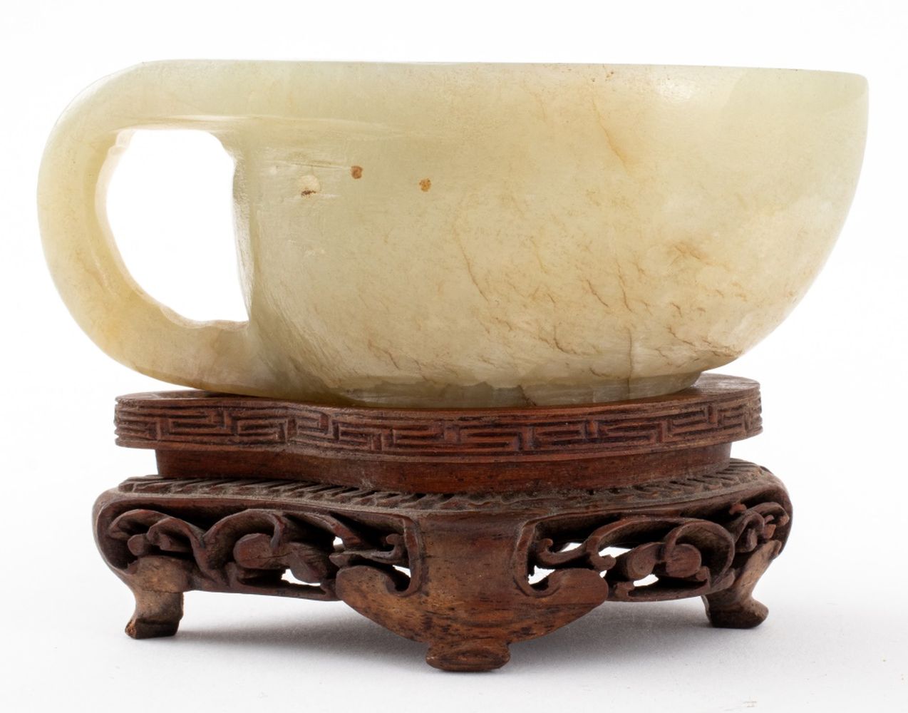 CHINESE JADE LIBATION CUP ON