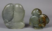 CHINESE JADE MODEL OF TWIN CAR