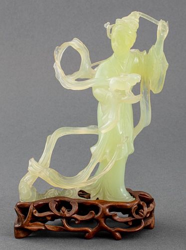 CHINESE JADE QUAN YIN SCULPTURE