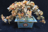 CHINESE JADE & ROSE QUARTZ BON