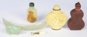 CHINESE JADE & SNUFF BOTTLES &