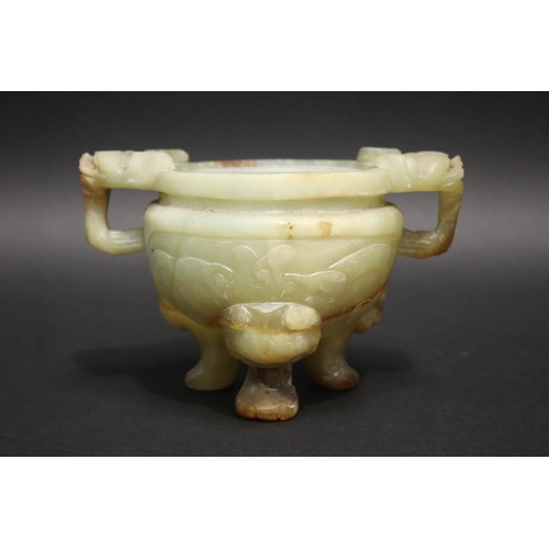 Chinese jade tri legged censer,