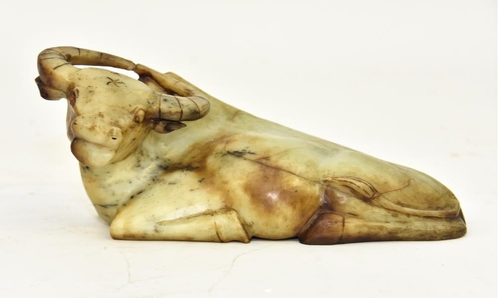 Chinese jade water buffalo, 20th c.