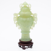 CHINESE JADEITE ARCHAISTIC VES