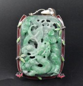 CHINESE JADEITE CARVED DRAGON