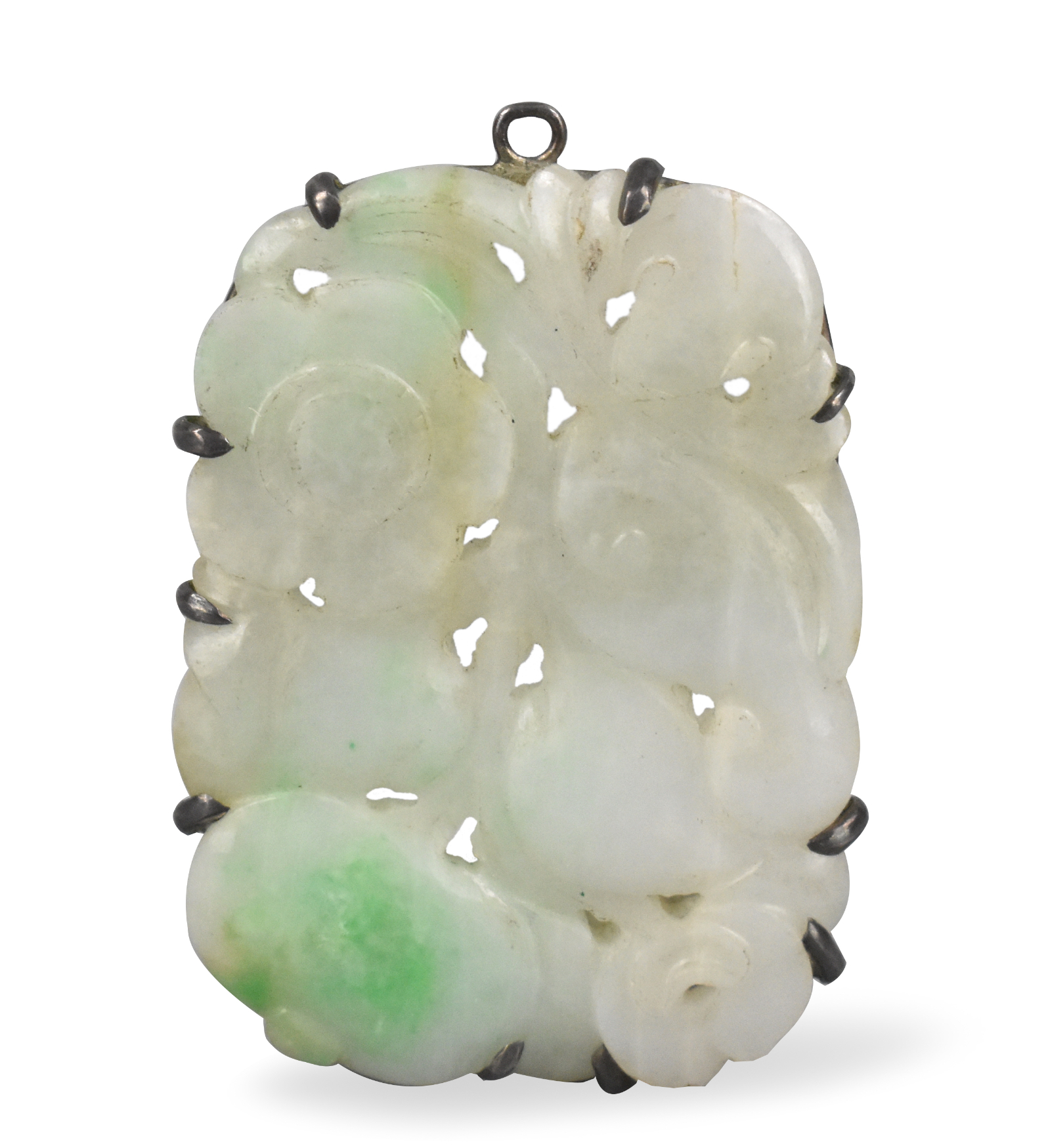 CHINESE JADEITE CARVED PENDANT,