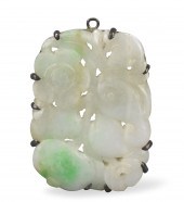 CHINESE JADEITE CARVED PENDANT