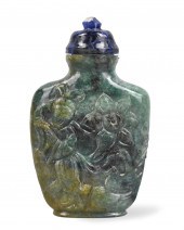 CHINESE JADEITE CARVED SNUFF B