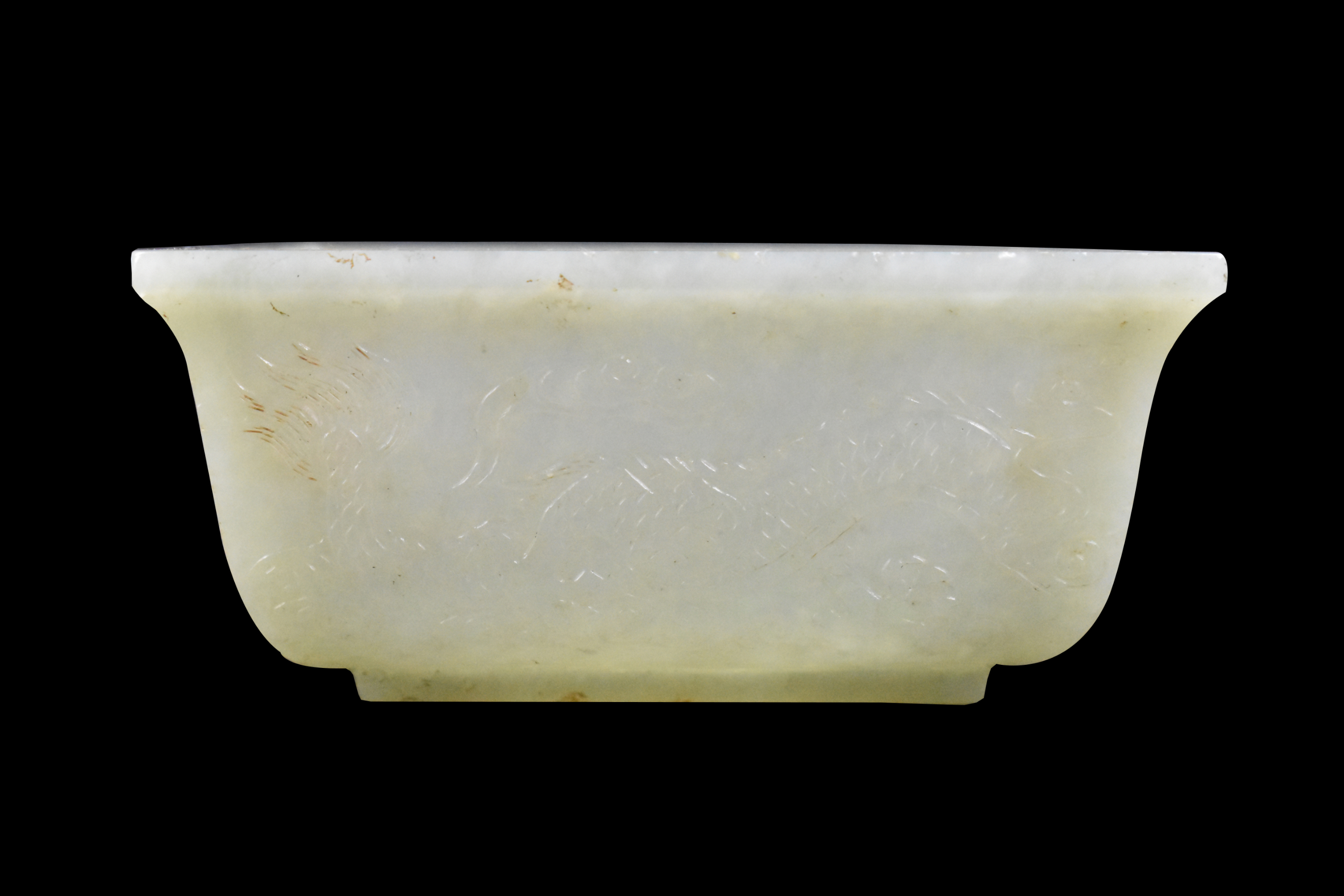 CHINESE JADEITE CARVED SQUARED
