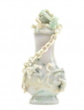 CHINESE JADEITE CARVED VASE AN