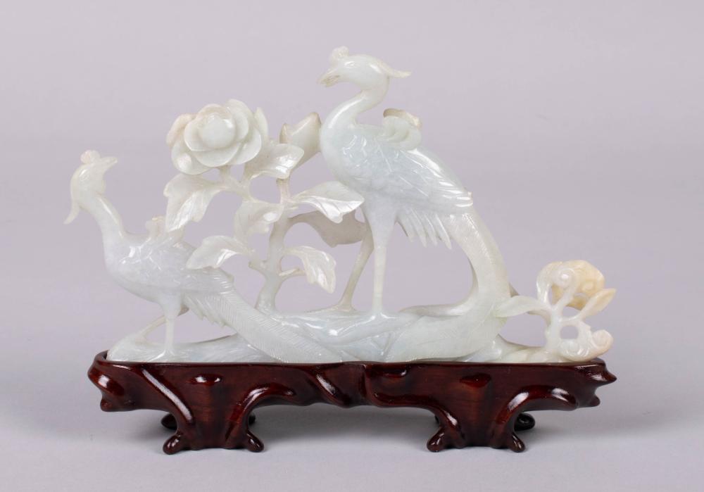 CHINESE JADEITE CARVING OF TWO