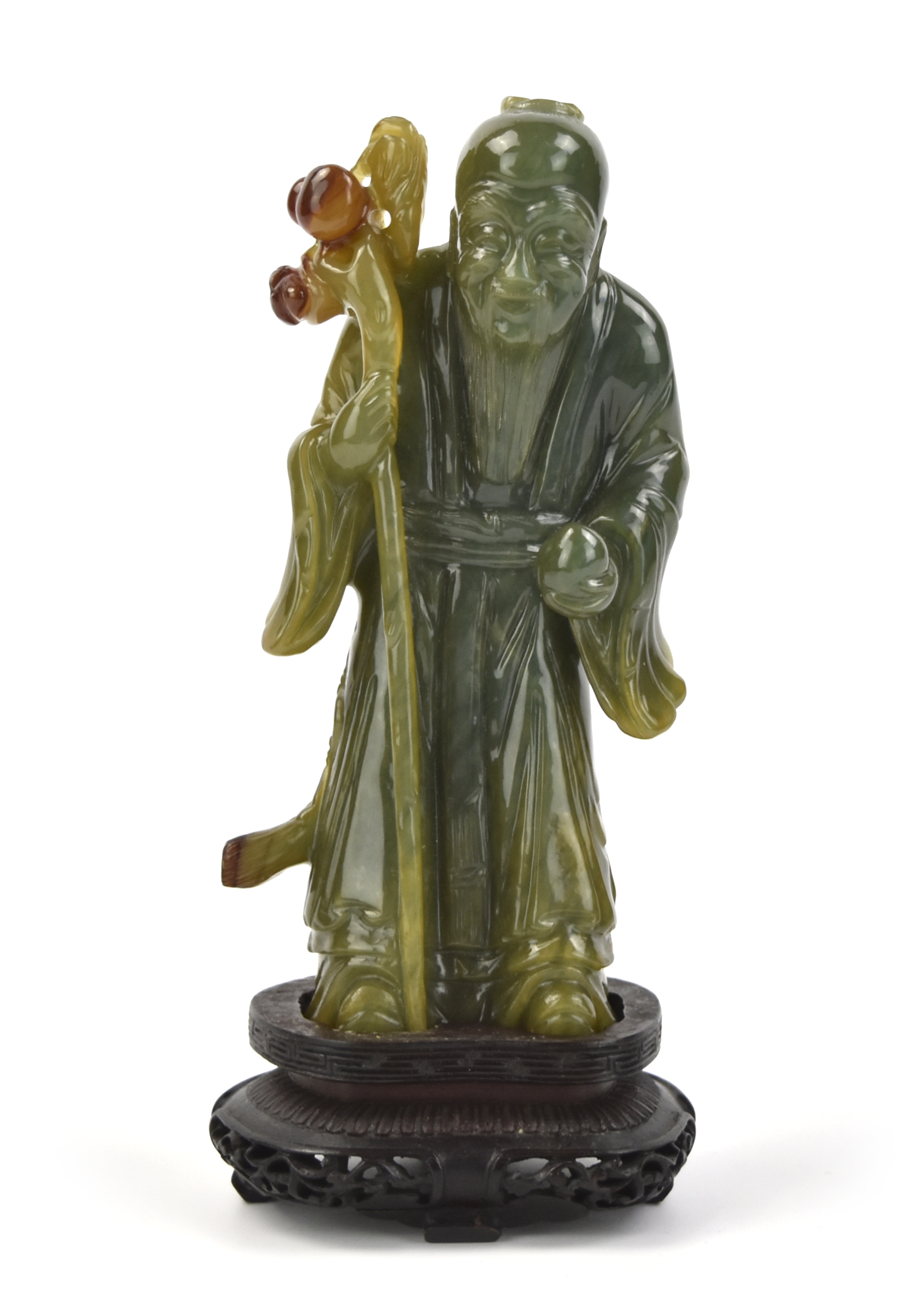 CHINESE JADEITE FIGURE OF "SHOU"